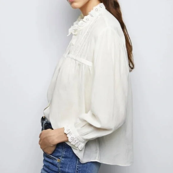 Nili Lotan Sarah Shirt - NWOT - Size M - Picture 3 of 9